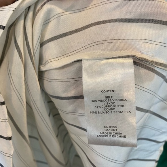 Tibi Ivory Anna Stripe Camisole Black Multi V-neck Tank Top/Cami NWT - Picture 14 of 16